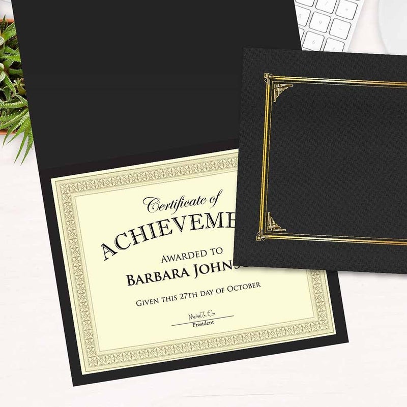 Geographics Foil Certificates, 8-1/2" x 11", Gold Flourish, Pack Of 12 - Image 4